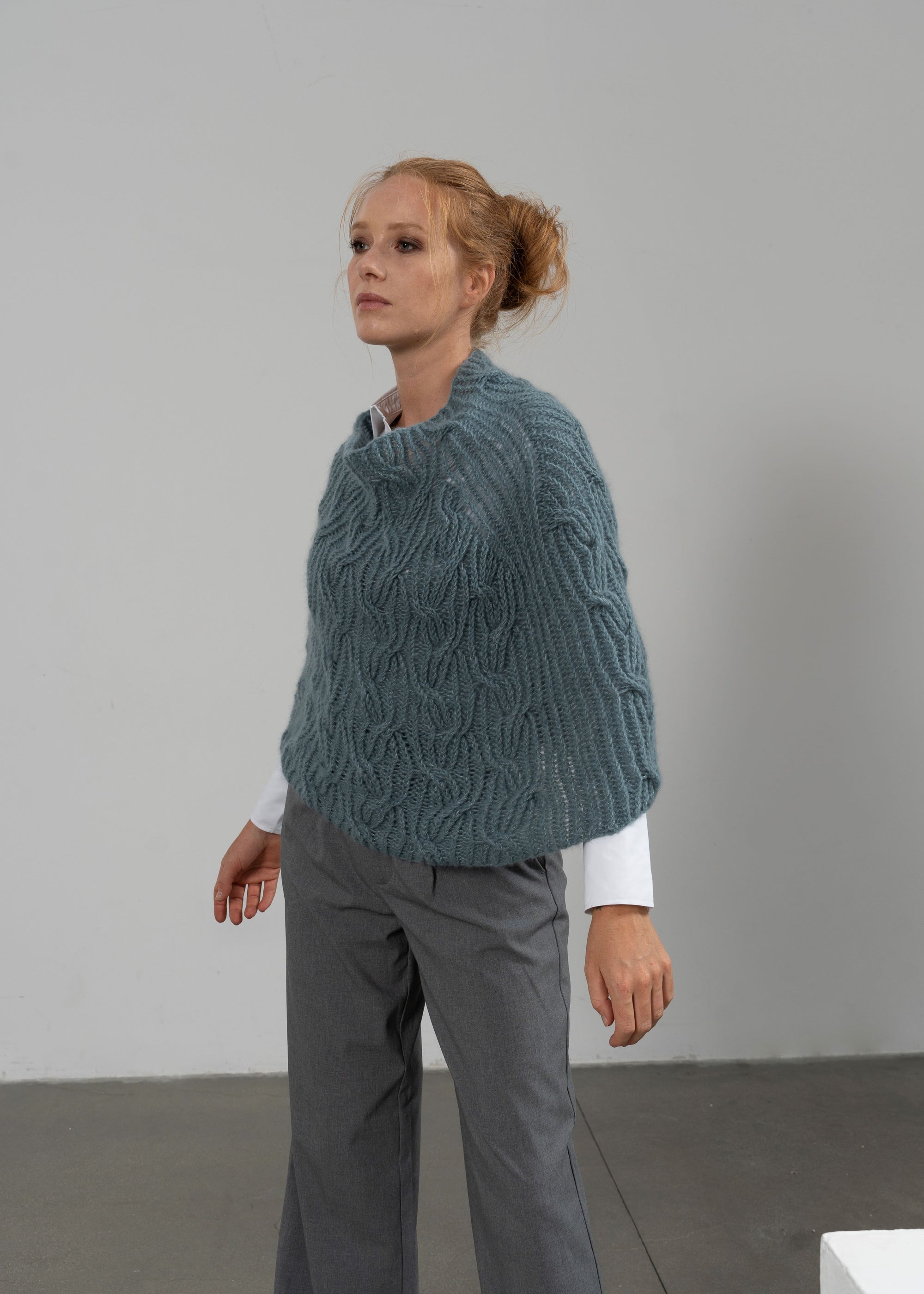 TETI PONCHO IN MISTO CASHMERE
