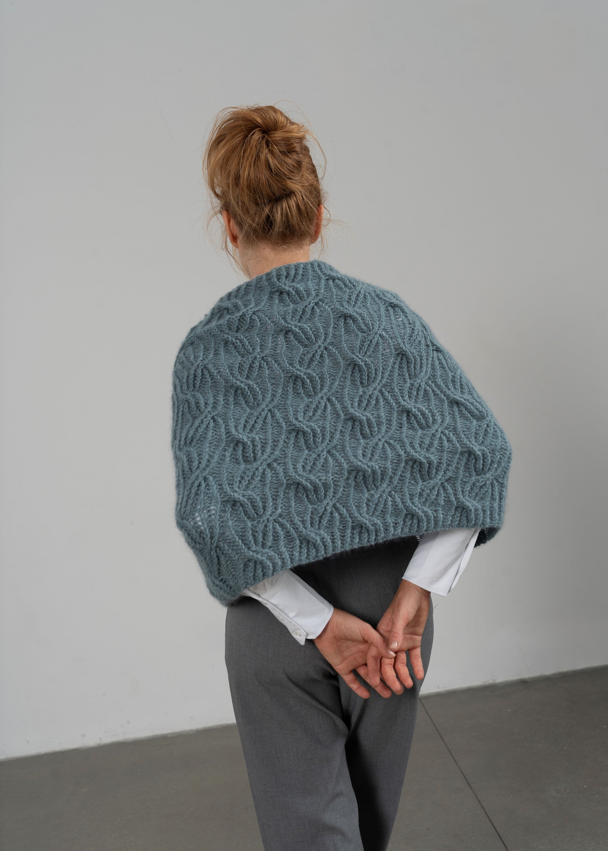 TETI PONCHO IN MISTO CASHMERE