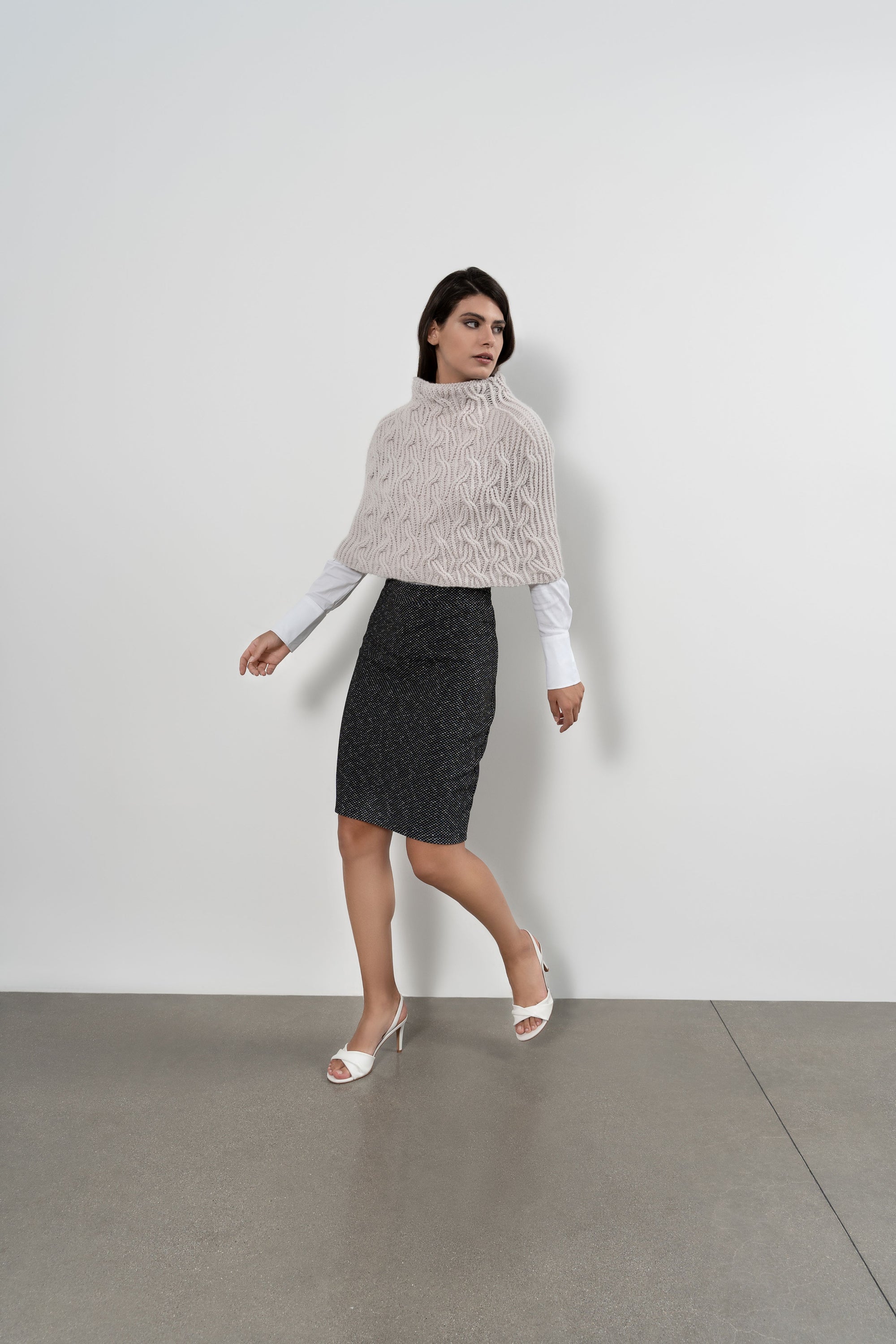 TETI PONCHO IN PURO CASHMERE
