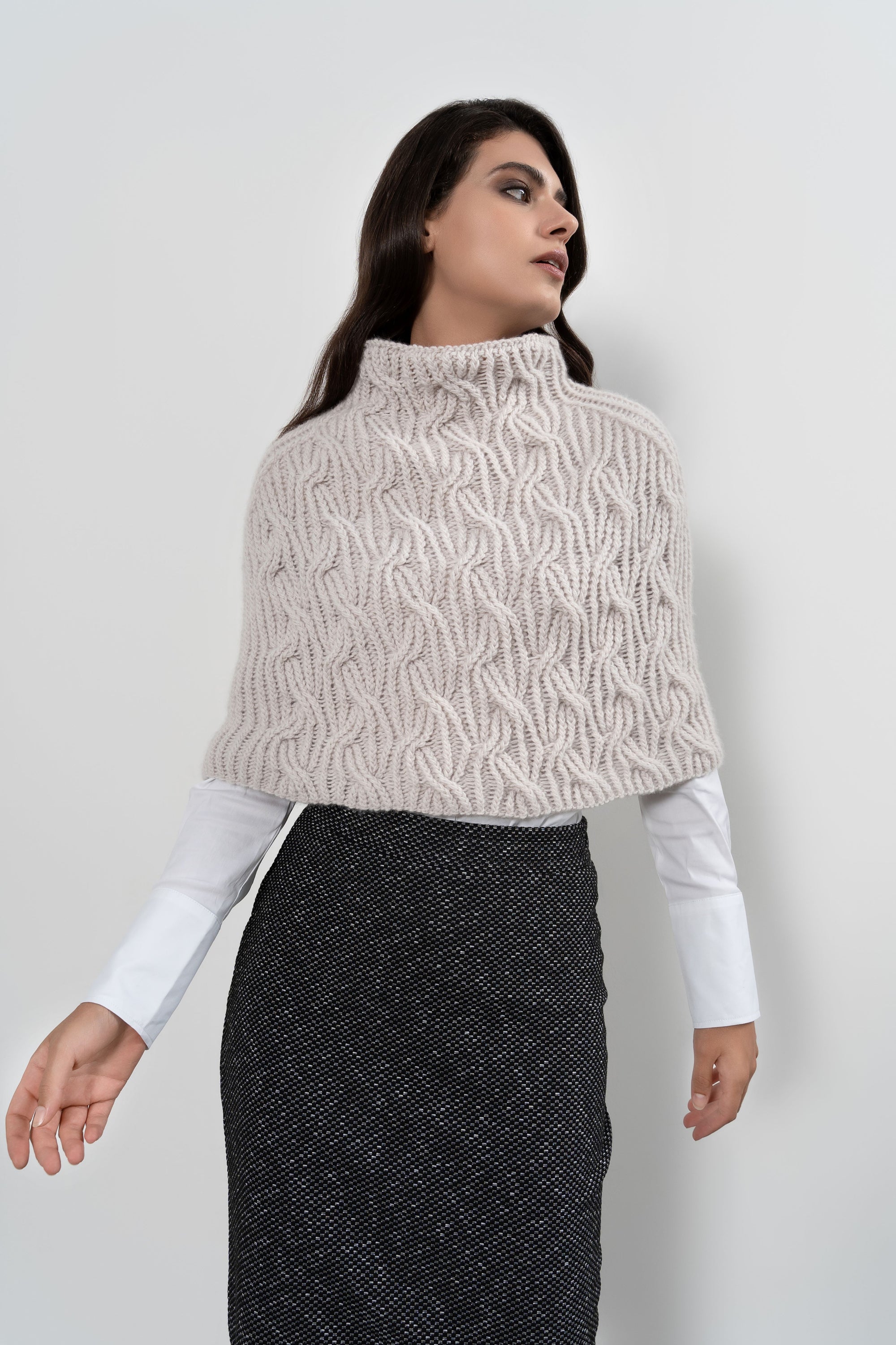 TETI PONCHO IN PURO CASHMERE