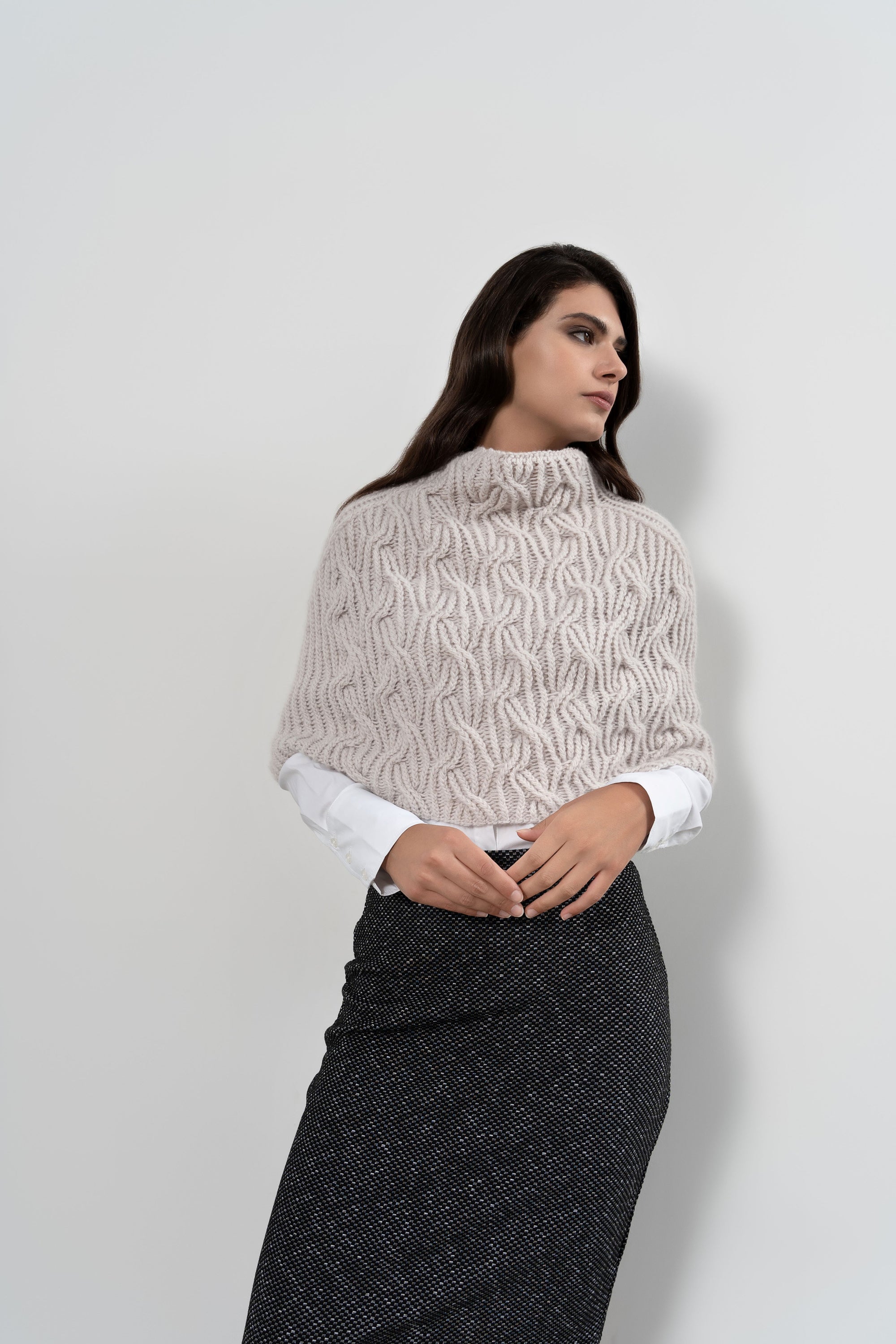 TETI PONCHO IN PURO CASHMERE