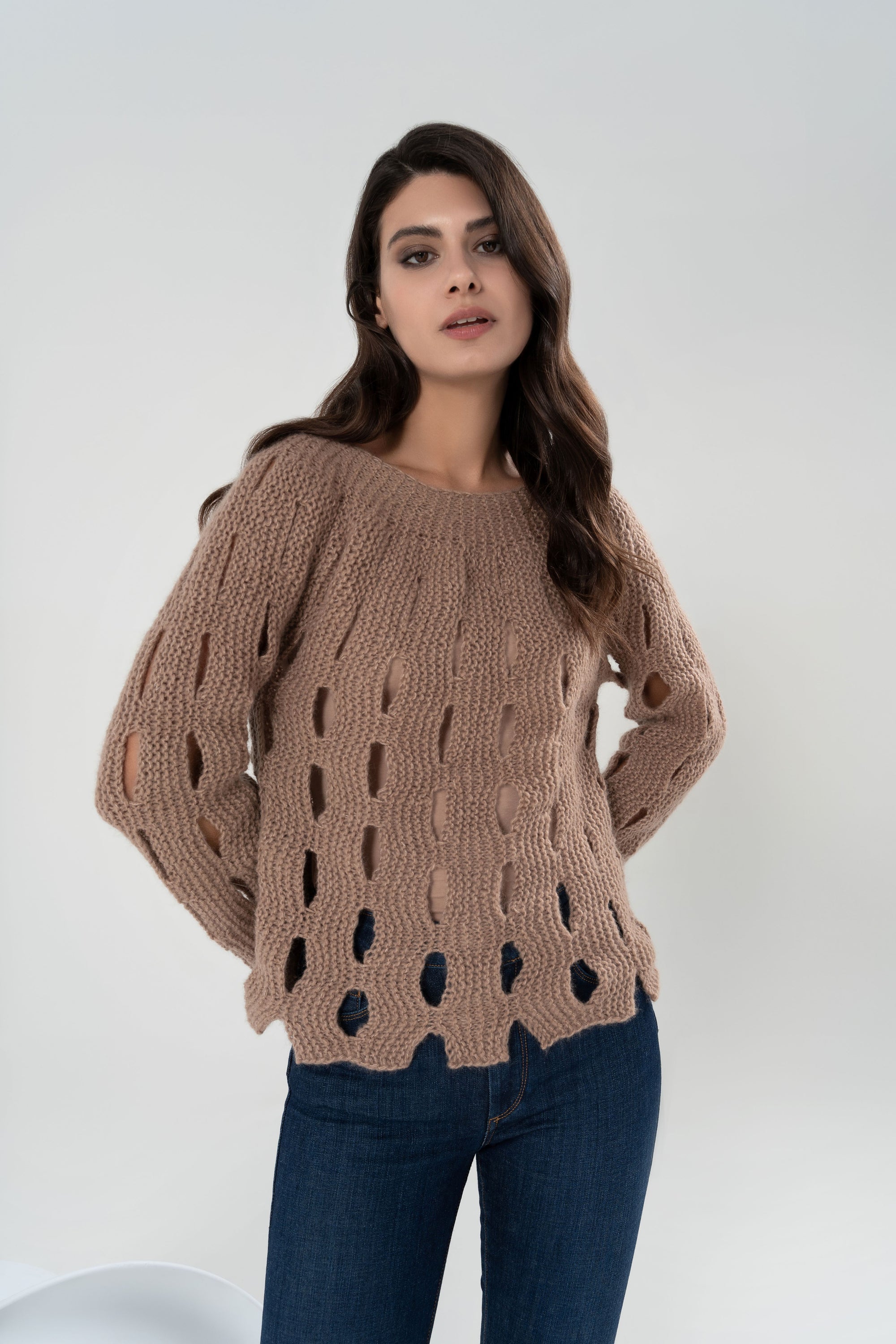 INDIA MAGLIONE IN MISTO CASHMERE