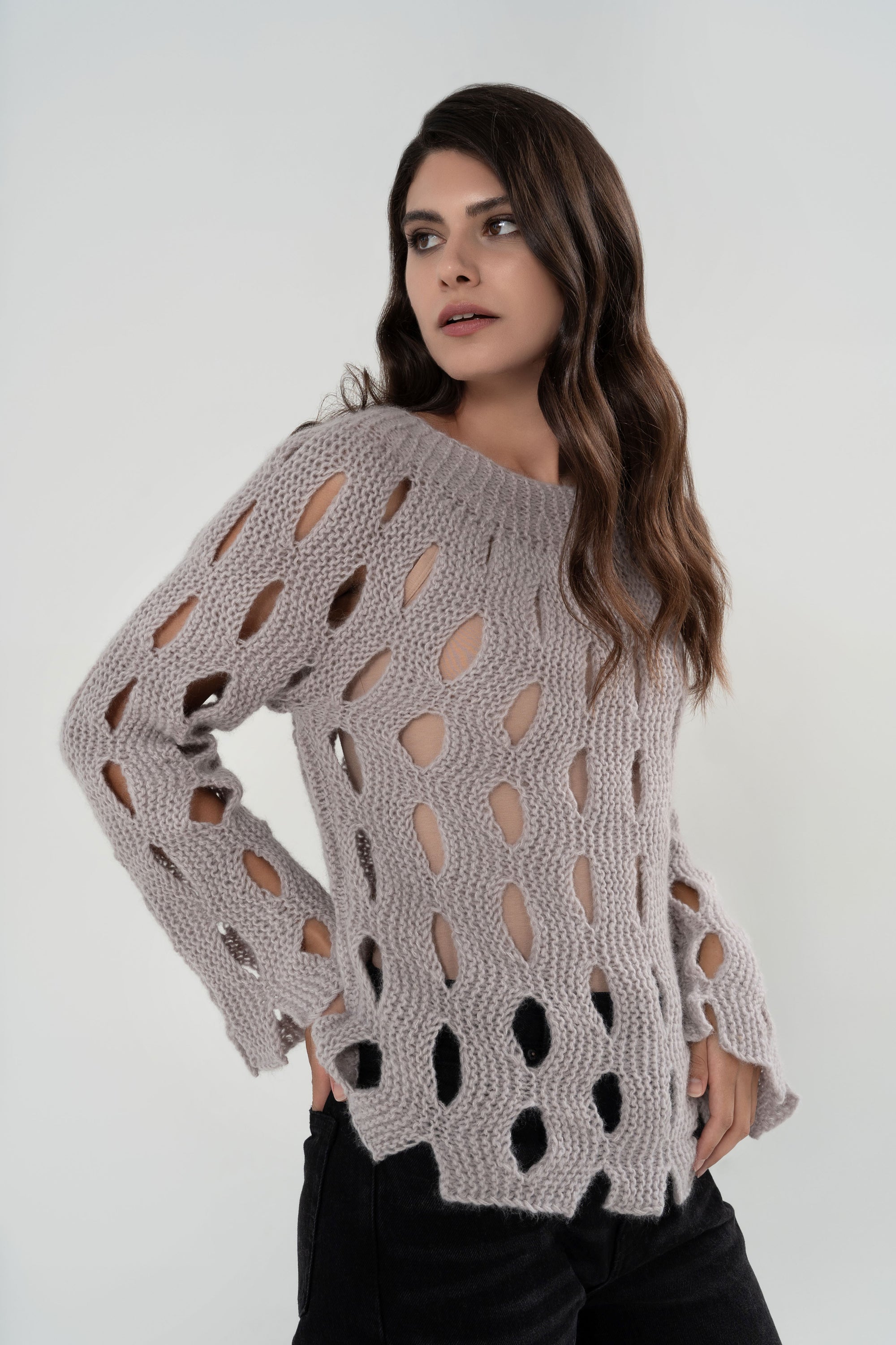 INDIA MAGLIONE IN MISTO CASHMERE
